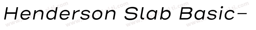 Henderson Slab Basic字体转换